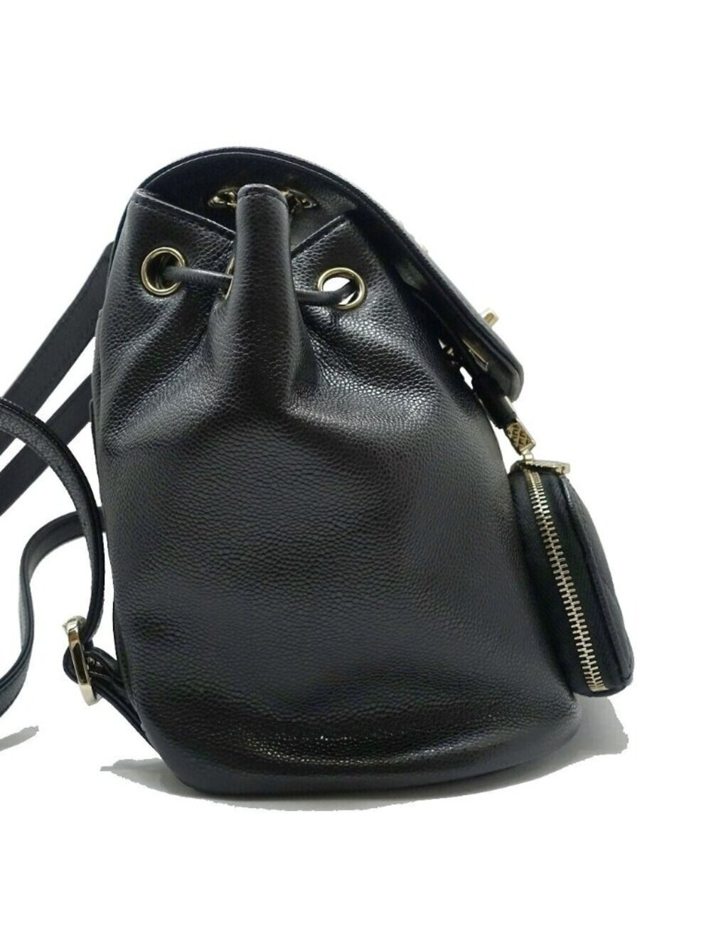 Chanel CC Logo Backpack Grained Calfskin BK - Picture 4 of 10